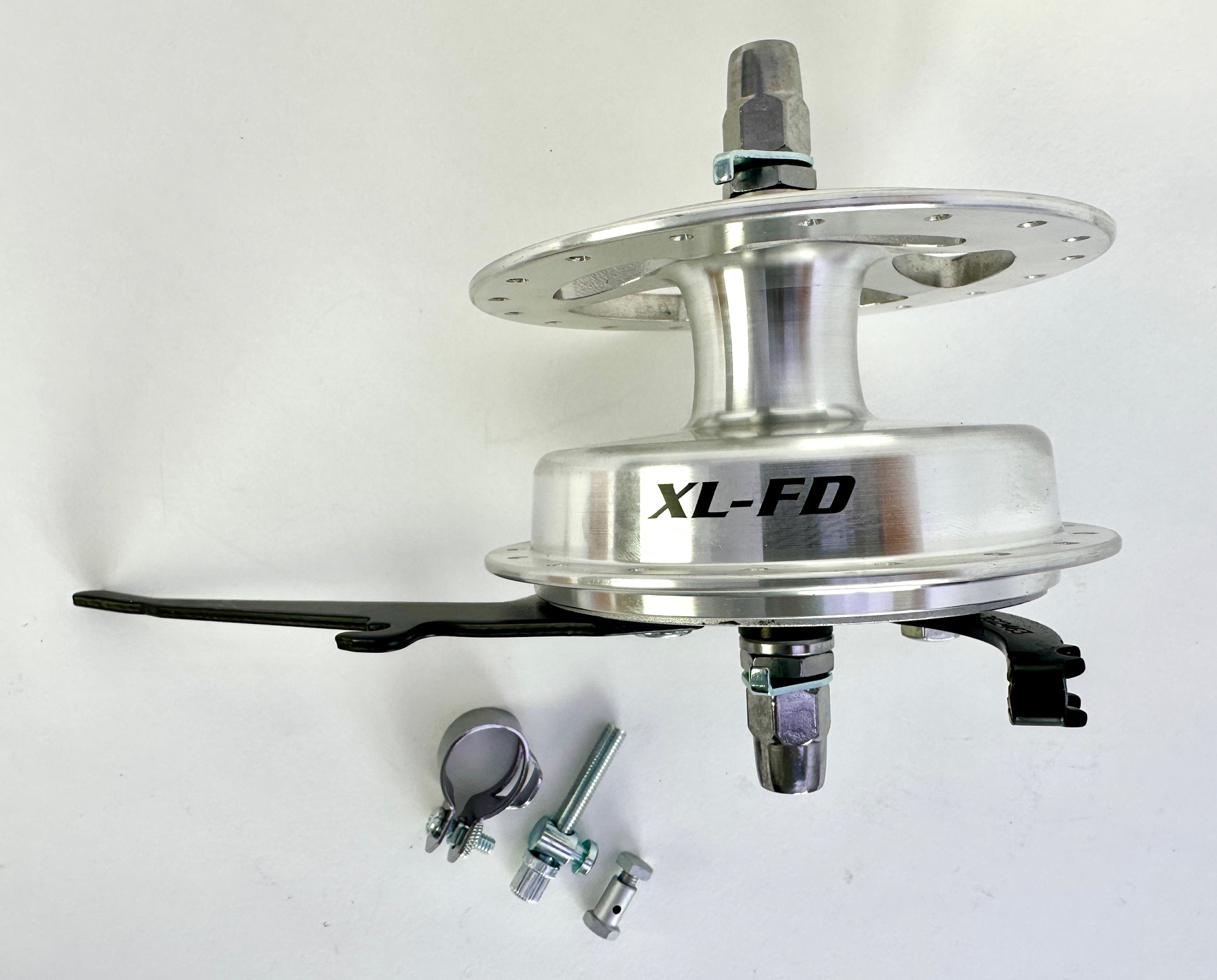 Trommelbremsnabe für Vorderrad Sturmey Archer XL-FD Alu silber