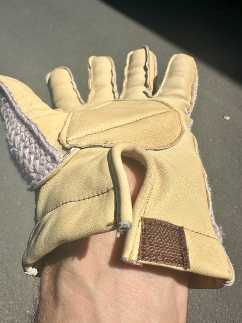Original Gant Racer Vintage Fahrradhandschuhe beige, Größe 10