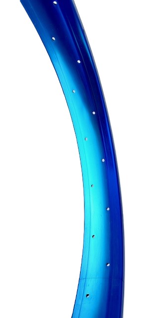 Alufelge 24 Zoll Doppelwand 67 mm blau