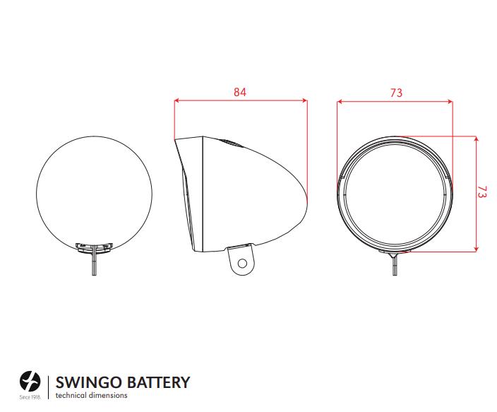 SWINGO LED Frontscheinwerfer, chrom von Spanninga