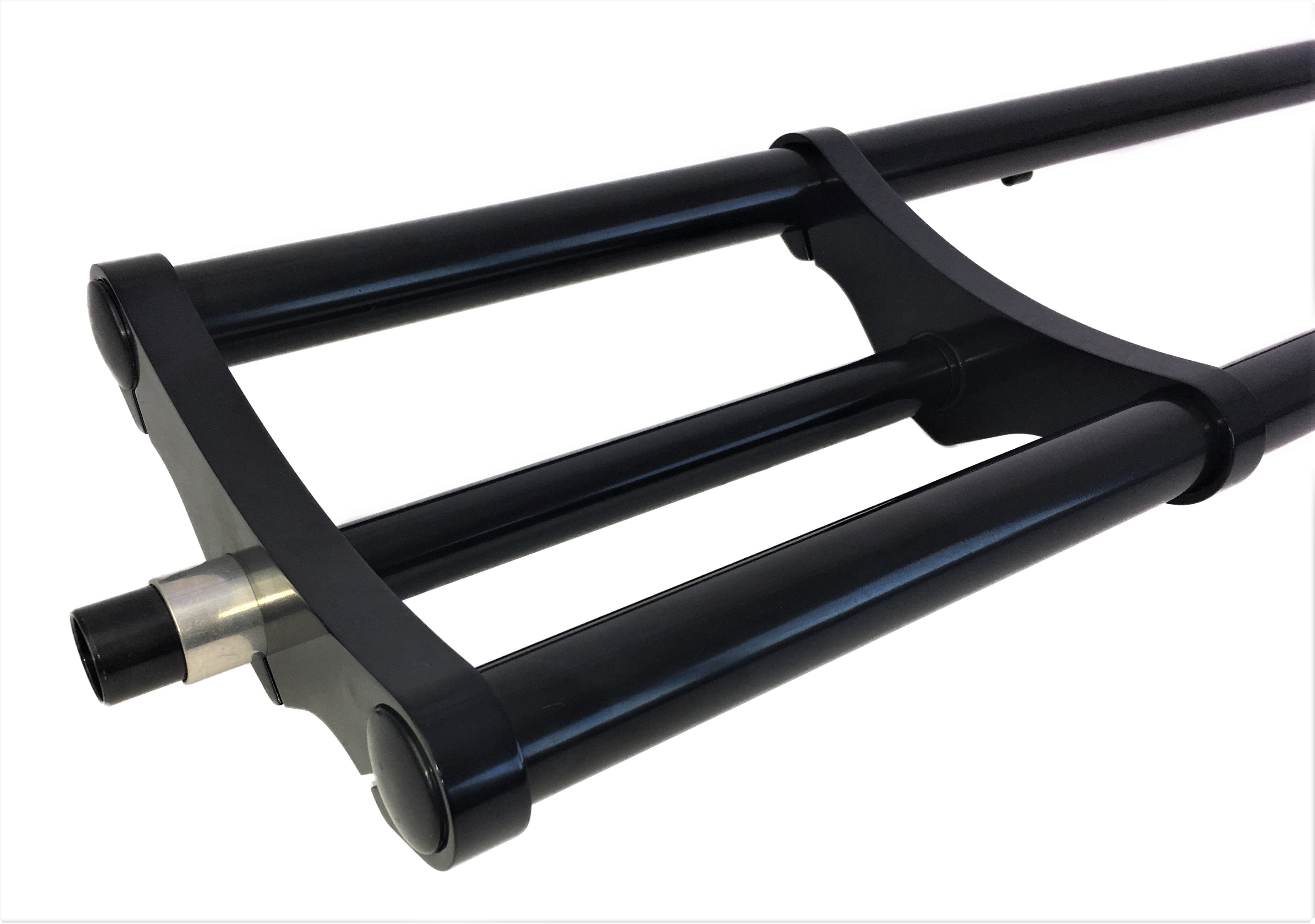 Extra breite Doppelbrückengabel, 900 mm, schwarz für 20-28 Reifen 1 1/8 Schaft