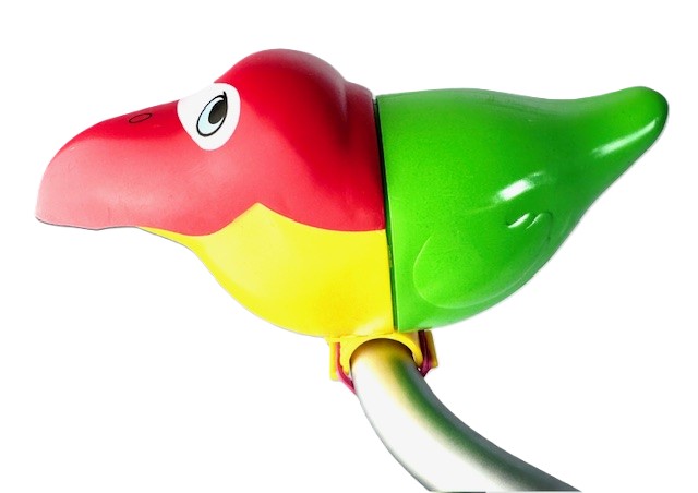 Simm Fahrradhupe Vogel mit rotem Kopf
