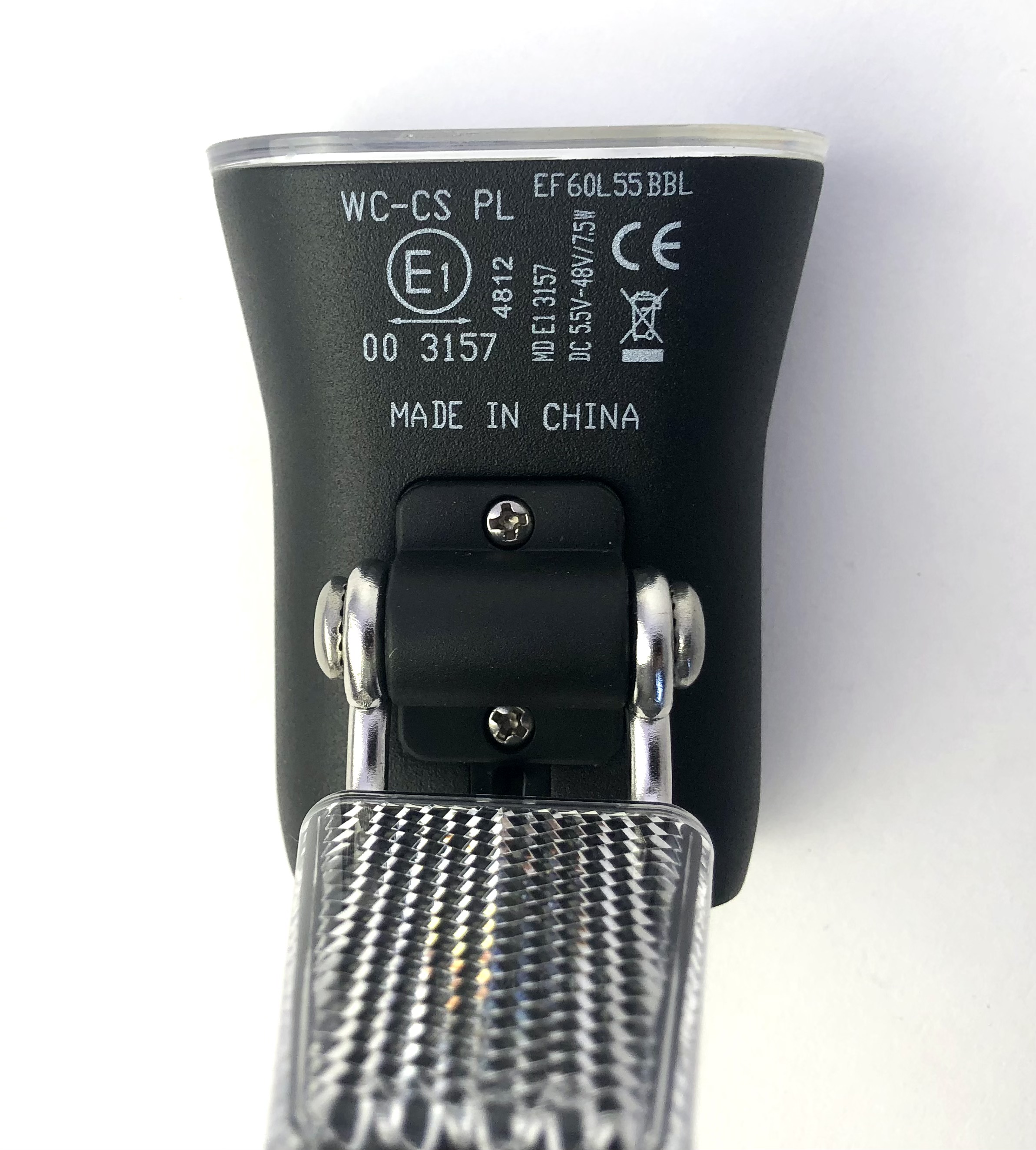 Philips LED E-Bike / Nabendynamo Frontlampe schwarz mit Reflektor zur Gabelmontage