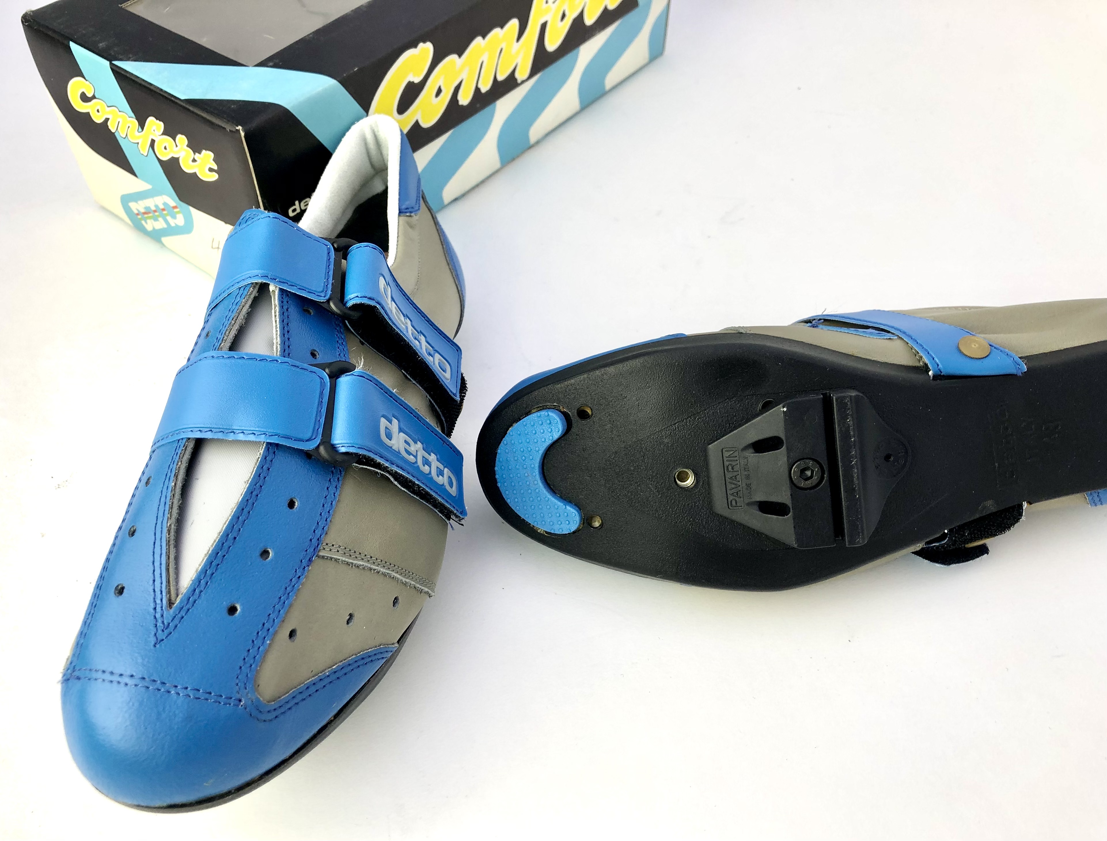 NOS Vintage Detto Pietro Mod. 230 Comfort blau Rennradschuhe Größe 38