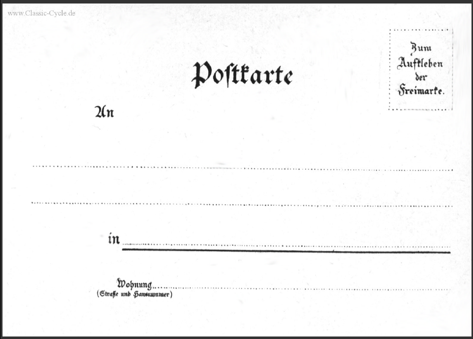 Adler Fahrrad-Werke Postkarte
