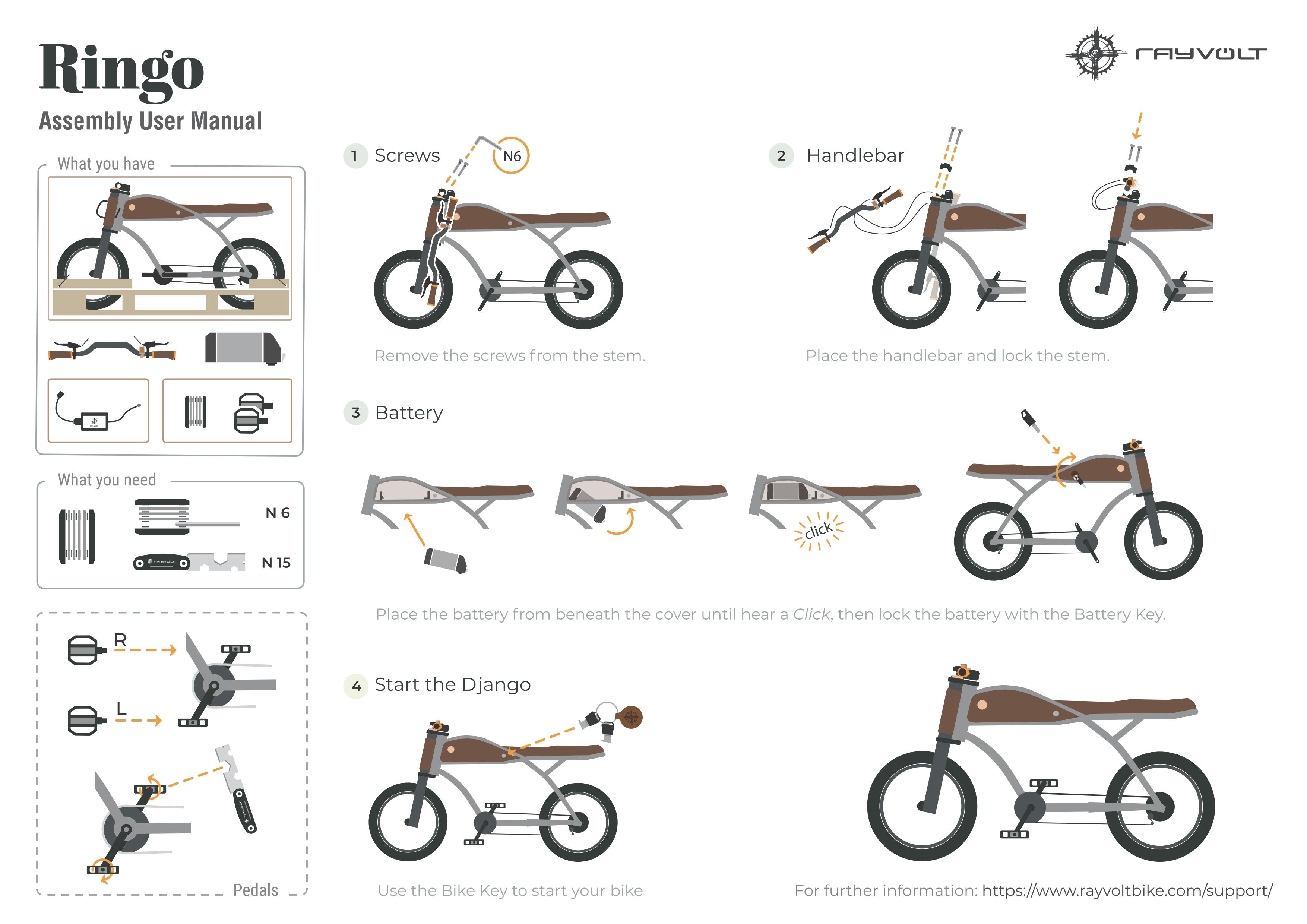 Rayvolt Ringo Smart+ EBike Orange