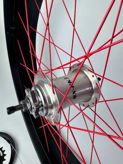 24 Hinterrad 102 mm Alufelge 3-Gang Sturmey Archer  mattschwarz