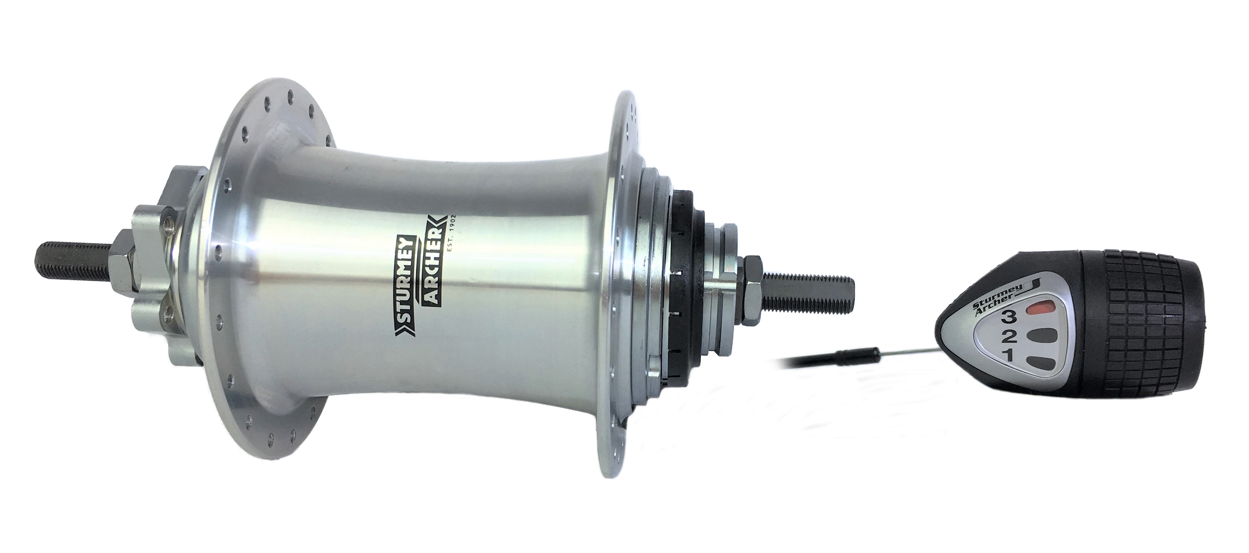 24 Hinterrad 102 mm Alufelge 3-Gang Sturmey Archer  mattschwarz