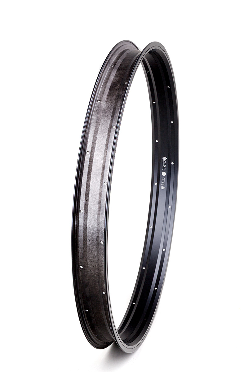 Alufelge 26 Zoll 57 mm 32 Loch mattschwarz