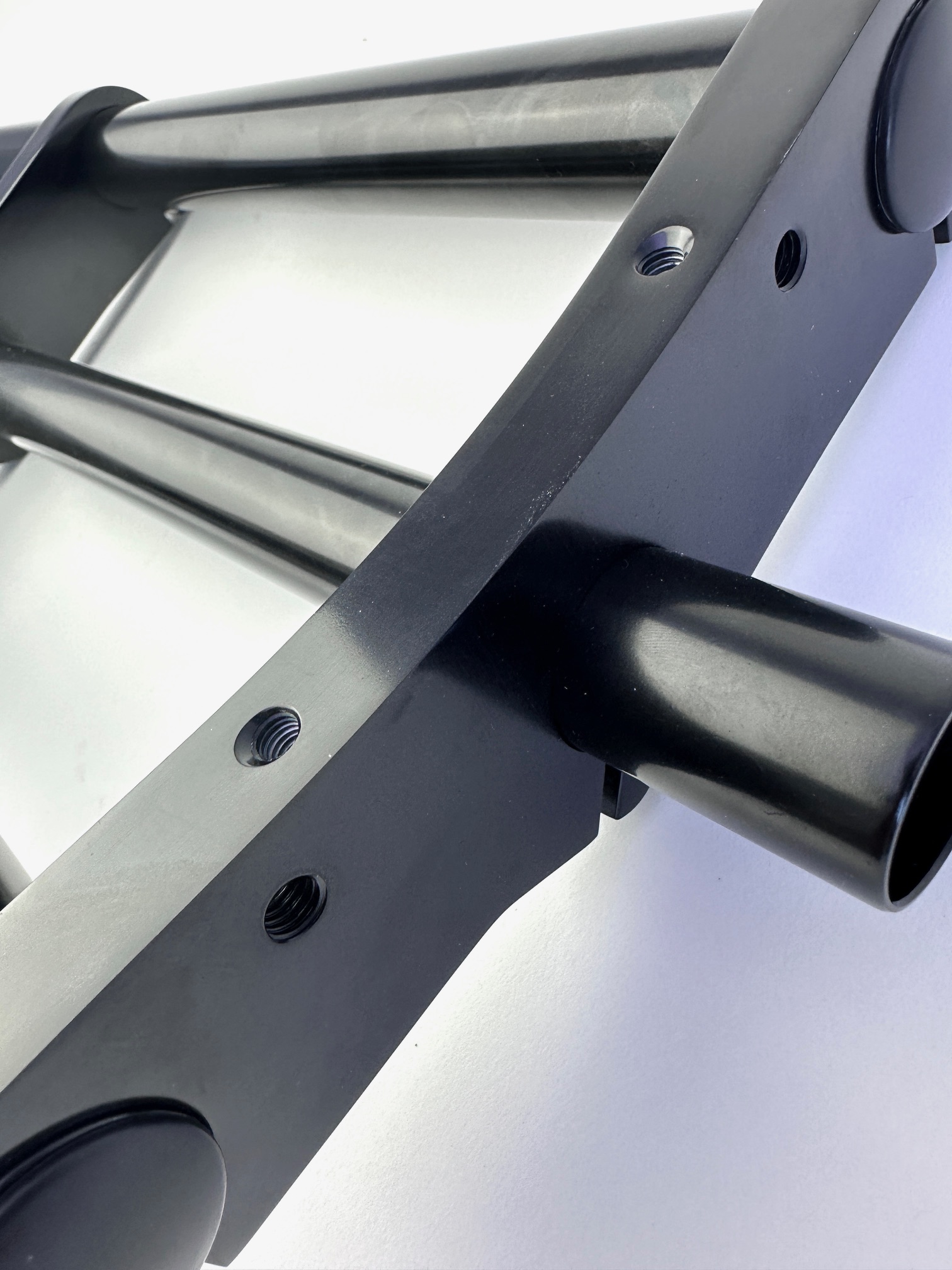 Extra breite Cargo Doppelbrückengabel, 810 mm, schwarz für 20-28 Reifen 1 1/8 Schaft