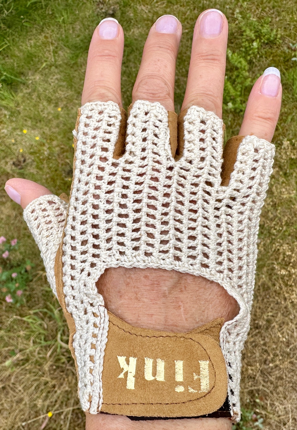 Original GANT 1970s Vintage Fahrradhandschuhe RACER, beige/hellbraun Größe 7