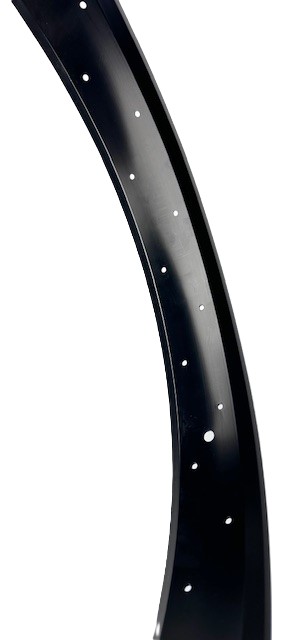 Alufelge 24 Zoll 67 mm schwarz seidenmatt