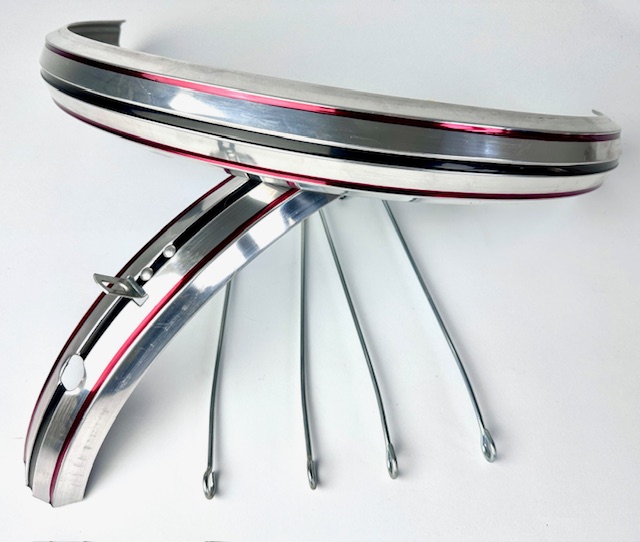 Vintage Schutzblechset 16 Zoll silber, liniert