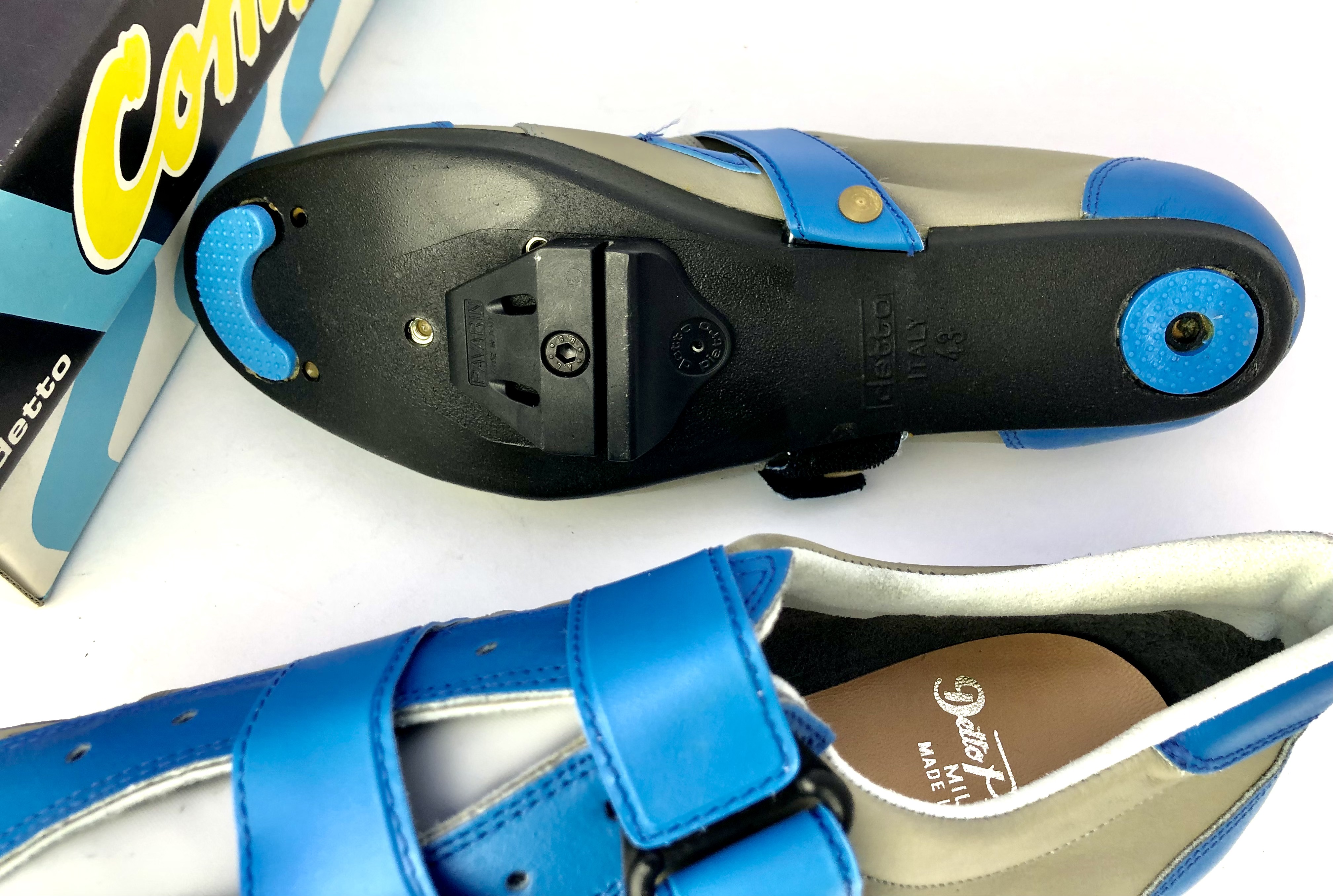 NOS Vintage Detto Pietro Mod. 230 Comfort blau Rennradschuhe Größe 38