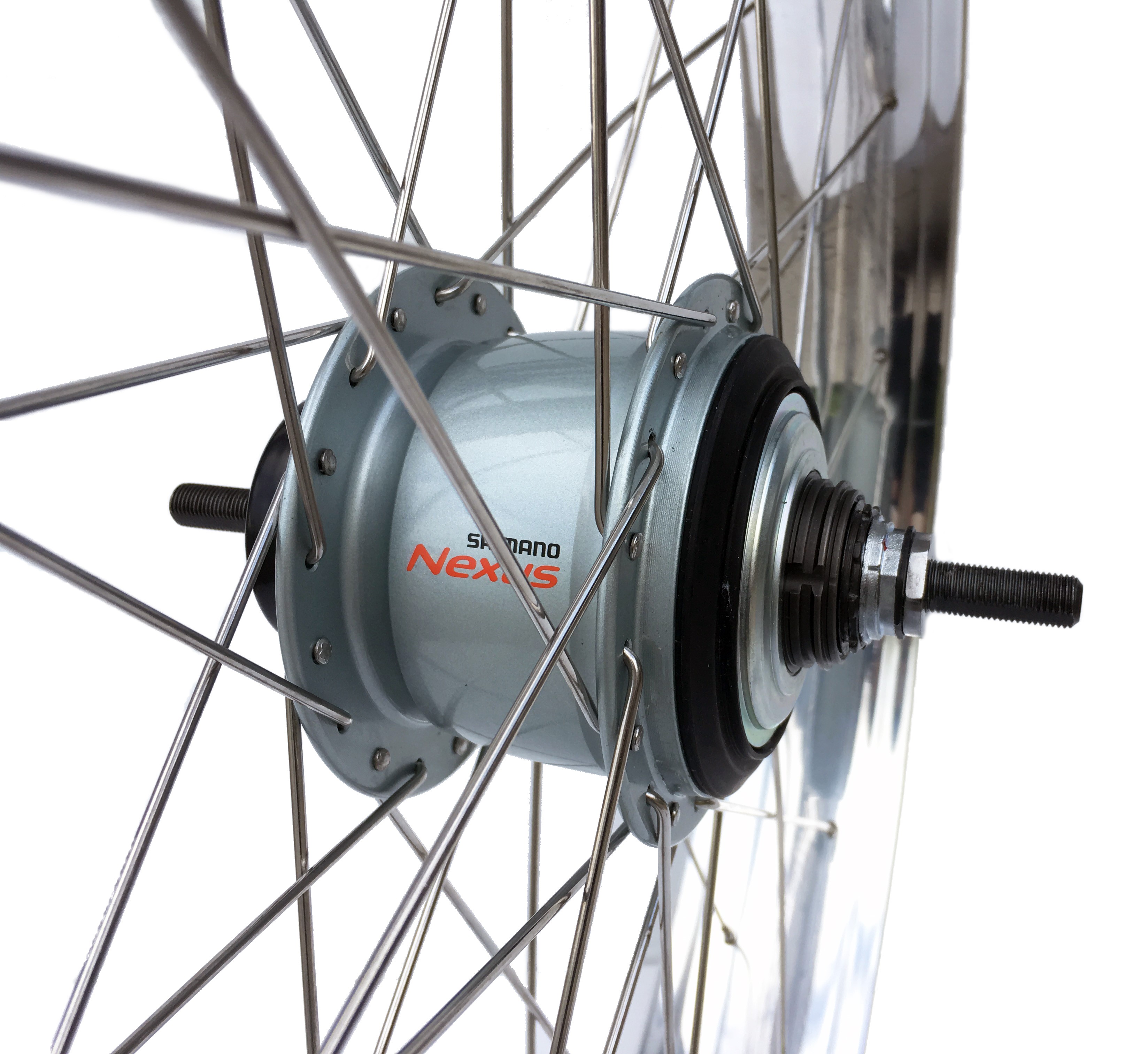 26 Zoll Hinterrad 82 mm Alufelge 8-Gang Shimano poliert