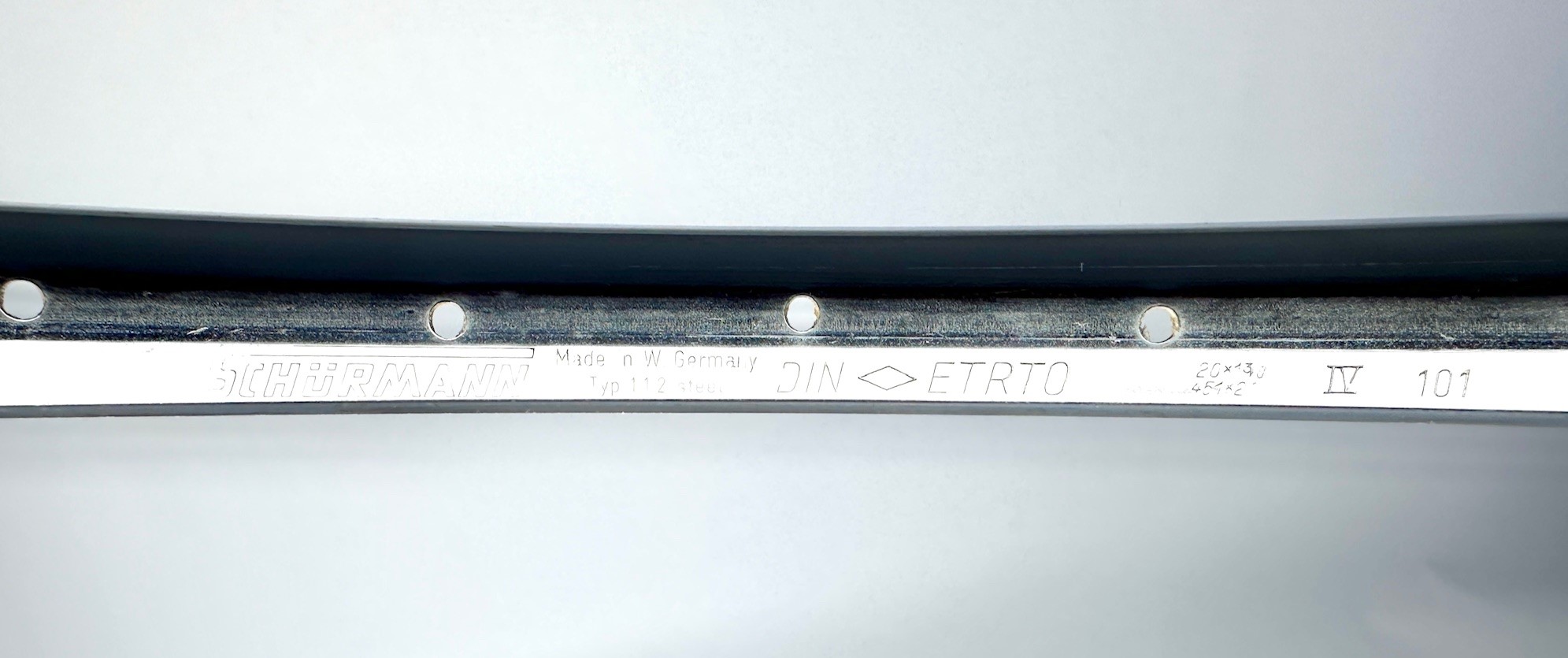 Schürmann Stahlfelge 20 Zoll 27,5 mm verchromt