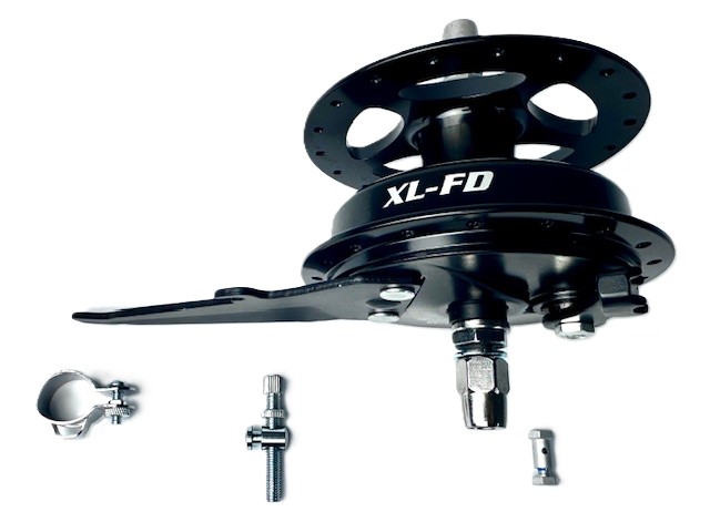 Trommelbremsnabe für Vorderrad Sturmey Archer XL-FD Alu schwarz