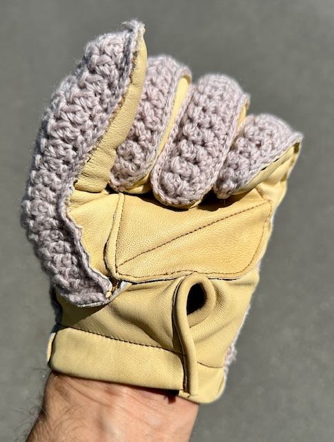 Original Gant Racer Vintage Fahrradhandschuhe beige, Größe 7