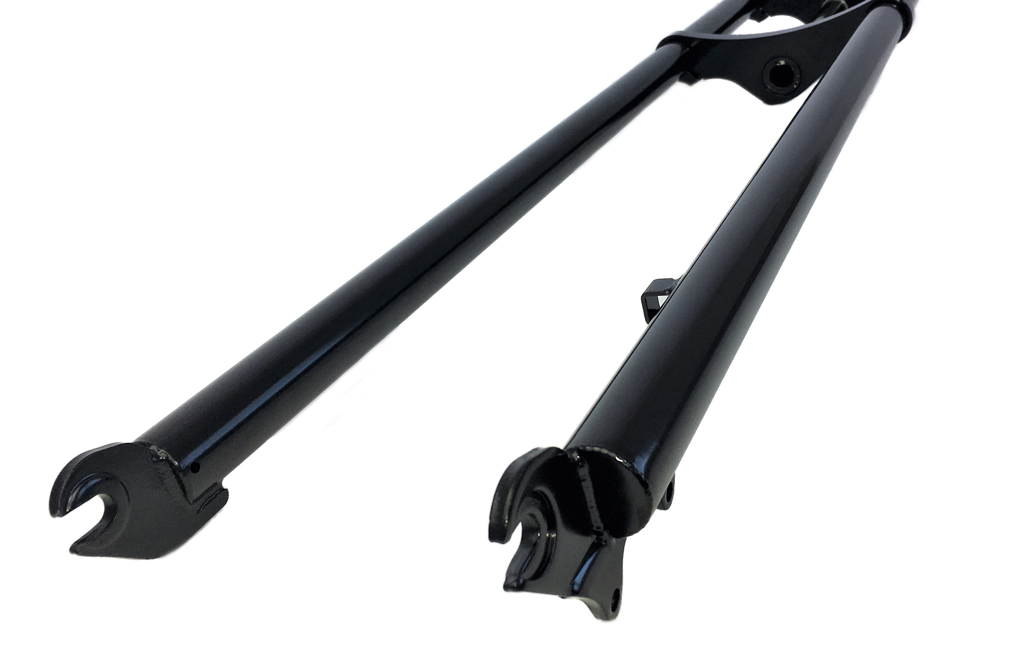 Extra breite Doppelbrückengabel, 900 mm, schwarz für 20-28 Reifen 1 1/8 Schaft