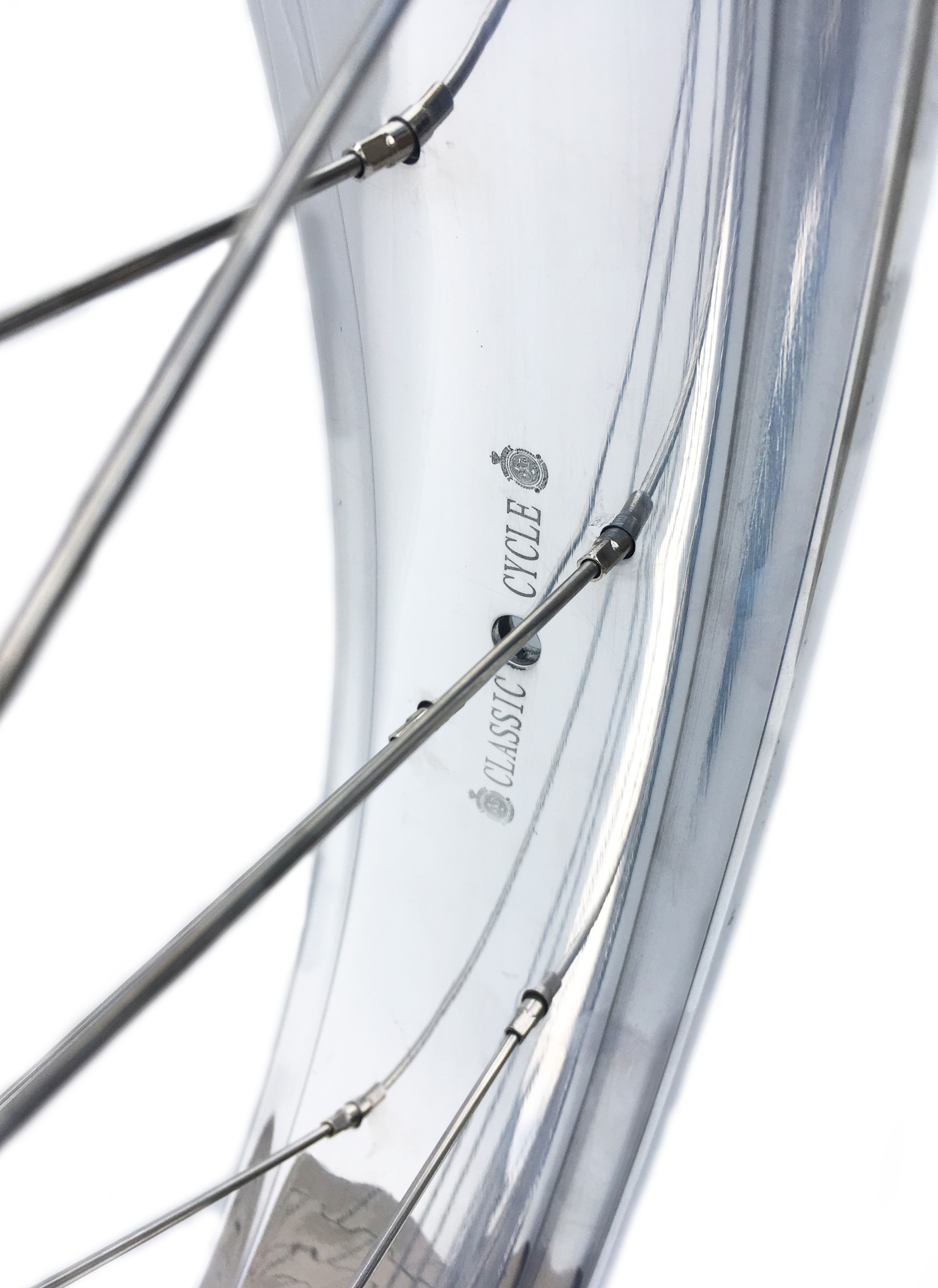 24 Hinterrad 82 mm Alufelge 8-Gang Shimano poliert